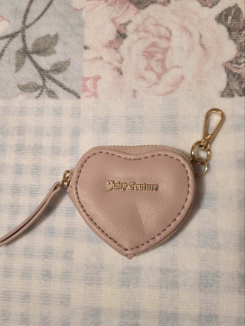 Heart Coin Pouch Keychain - Pink